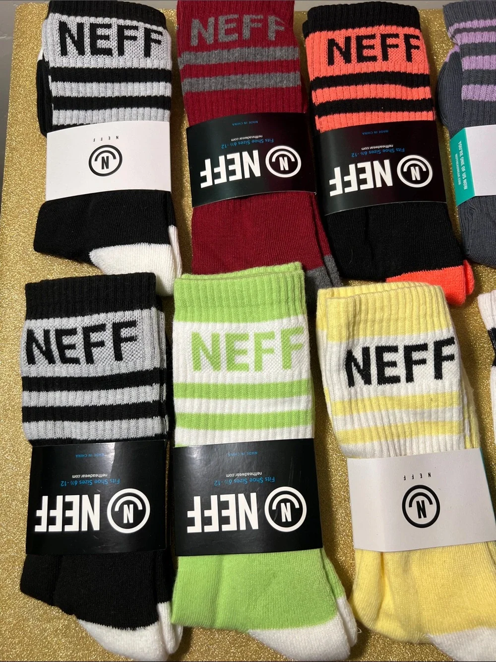 NWT Neff Crew Socks Various Colors
